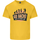 Go Back Funny Climate Change Environment Mens Cotton T-Shirt Tee Top Yellow