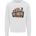 Go Back Funny Climate Change Environment Mens Sweatshirt Jumper White