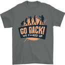 Go Back Funny Climate Change Environment Mens T-Shirt Cotton Gildan Charcoal