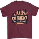Go Back Funny Climate Change Environment Mens T-Shirt Cotton Gildan Maroon
