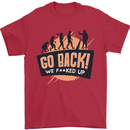 Go Back Funny Climate Change Environment Mens T-Shirt Cotton Gildan Red