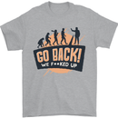 Go Back Funny Climate Change Environment Mens T-Shirt Cotton Gildan Sports Grey