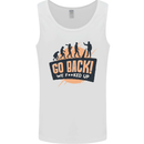 Go Back Funny Climate Change Environment Mens Vest Tank Top White