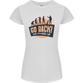 Go Back Funny Climate Change Environment Womens Petite Cut T-Shirt White