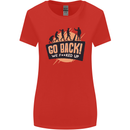 Go Back Funny Climate Change Environment Womens Wider Cut T-Shirt Red