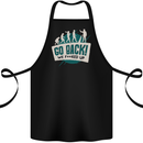 Go Back We Fooked Up Evolution Environment Cotton Apron 100% Organic Black