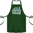 Go Back We Fooked Up Evolution Environment Cotton Apron 100% Organic Forest Green