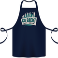 Go Back We Fooked Up Evolution Environment Cotton Apron 100% Organic Navy Blue