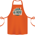 Go Back We Fooked Up Evolution Environment Cotton Apron 100% Organic Orange