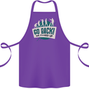 Go Back We Fooked Up Evolution Environment Cotton Apron 100% Organic Purple