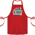 Go Back We Fooked Up Evolution Environment Cotton Apron 100% Organic Red