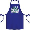 Go Back We Fooked Up Evolution Environment Cotton Apron 100% Organic Royal Blue