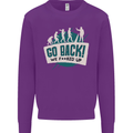 Go Back We Fooked Up Evolution Environment Kids Sweatshirt Jumper Purple