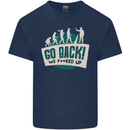 Go Back We Fooked Up Evolution Environment Kids T-Shirt Childrens Navy Blue