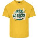Go Back We Fooked Up Evolution Environment Kids T-Shirt Childrens Yellow