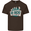 Go Back We Fooked Up Evolution Environment Mens Cotton T-Shirt Tee Top Dark Chocolate