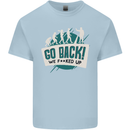 Go Back We Fooked Up Evolution Environment Mens Cotton T-Shirt Tee Top Light Blue