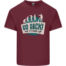 Go Back We Fooked Up Evolution Environment Mens Cotton T-Shirt Tee Top Maroon