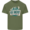 Go Back We Fooked Up Evolution Environment Mens Cotton T-Shirt Tee Top Military Green