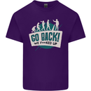 Go Back We Fooked Up Evolution Environment Mens Cotton T-Shirt Tee Top Purple
