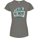 Go Back We Fooked Up Evolution Environment Womens Petite Cut T-Shirt Charcoal