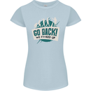 Go Back We Fooked Up Evolution Environment Womens Petite Cut T-Shirt Light Blue