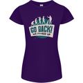 Go Back We Fooked Up Evolution Environment Womens Petite Cut T-Shirt Purple