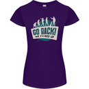 Go Back We Fooked Up Evolution Environment Womens Petite Cut T-Shirt Purple