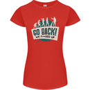 Go Back We Fooked Up Evolution Environment Womens Petite Cut T-Shirt Red