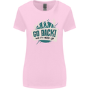 Go Back We Fooked Up Evolution Environment Womens Wider Cut T-Shirt Light Pink