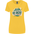 Go Back We Fooked Up Evolution Environment Womens Wider Cut T-Shirt Yellow