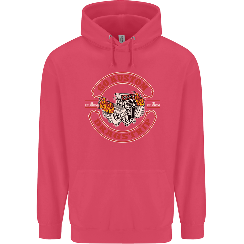Go Custom Dragstrip Hot Rod Hotrod Dragster Childrens Kids Hoodie Heliconia