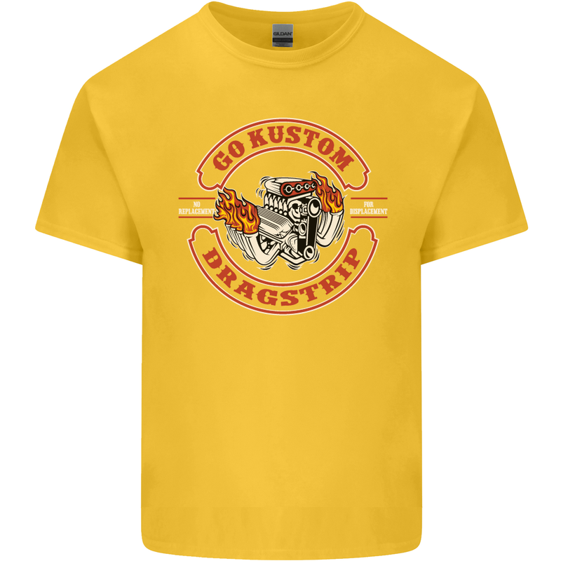 Go Custom Dragstrip Hot Rod Hotrod Dragster Kids T-Shirt Childrens Yellow