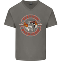 Go Custom Dragstrip Hot Rod Hotrod Dragster Mens V-Neck Cotton T-Shirt Charcoal
