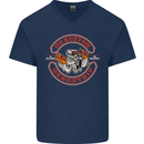 Go Custom Dragstrip Hot Rod Hotrod Dragster Mens V-Neck Cotton T-Shirt Navy Blue
