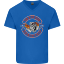 Go Custom Dragstrip Hot Rod Hotrod Dragster Mens V-Neck Cotton T-Shirt Royal Blue