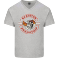 Go Custom Dragstrip Hot Rod Hotrod Dragster Mens V-Neck Cotton T-Shirt Sports Grey