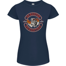 Go Custom Dragstrip Hot Rod Hotrod Dragster Womens Petite Cut T-Shirt Navy Blue