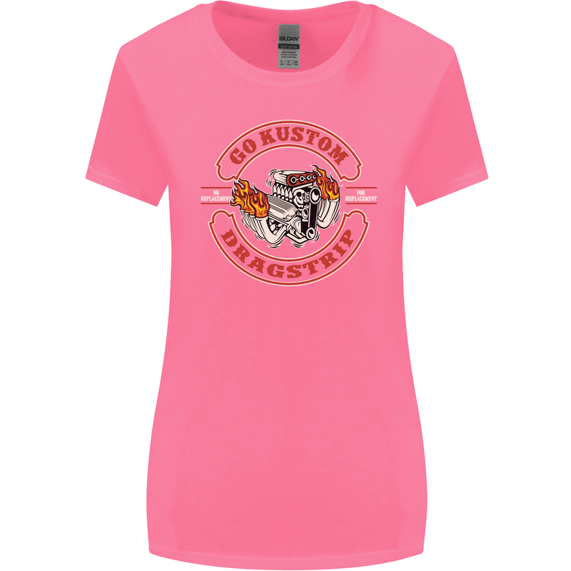 Go Custom Dragstrip Hot Rod Hotrod Dragster Womens Wider Cut T-Shirt Azalea