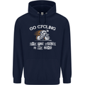 Go Cycling Say Voices in My Head Cyclist Childrens Kids Hoodie Navy Blue