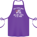 Go Cycling Say Voices in My Head Cyclist Cotton Apron 100% Organic Purple