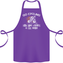Go Cycling Say Voices in My Head Cyclist Cotton Apron 100% Organic Purple