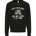Go Cycling Say Voices in My Head Cyclist Kids Sweatshirt Jumper Black