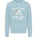 Go Cycling Say Voices in My Head Cyclist Kids Sweatshirt Jumper Light Blue