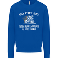 Go Cycling Say Voices in My Head Cyclist Kids Sweatshirt Jumper Royal Blue