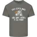 Go Cycling Say Voices in My Head Cyclist Kids T-Shirt Childrens Charcoal