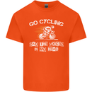 Go Cycling Say Voices in My Head Cyclist Kids T-Shirt Childrens Orange