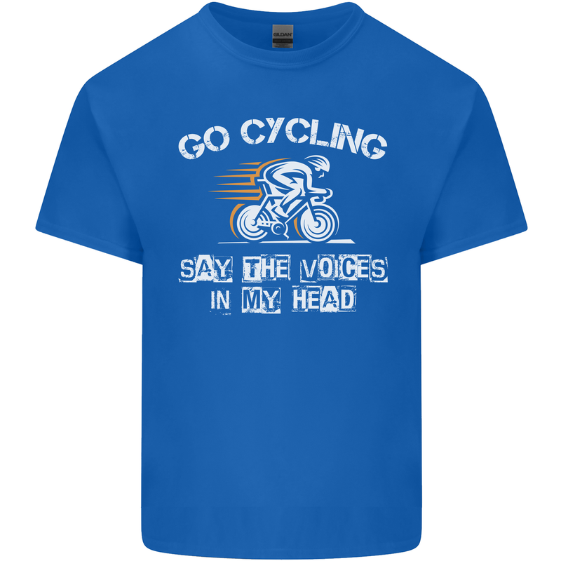 Go Cycling Say Voices in My Head Cyclist Kids T-Shirt Childrens Royal Blue