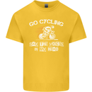 Go Cycling Say Voices in My Head Cyclist Kids T-Shirt Childrens Yellow