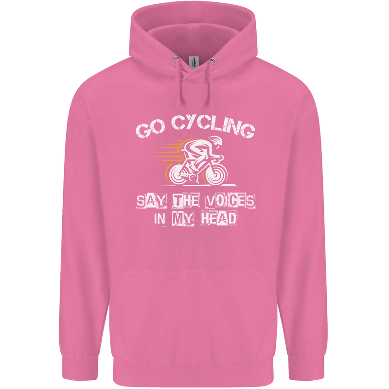 Go Cycling Say Voices in My Head Cyclist Mens 80% Cotton Hoodie Azelea